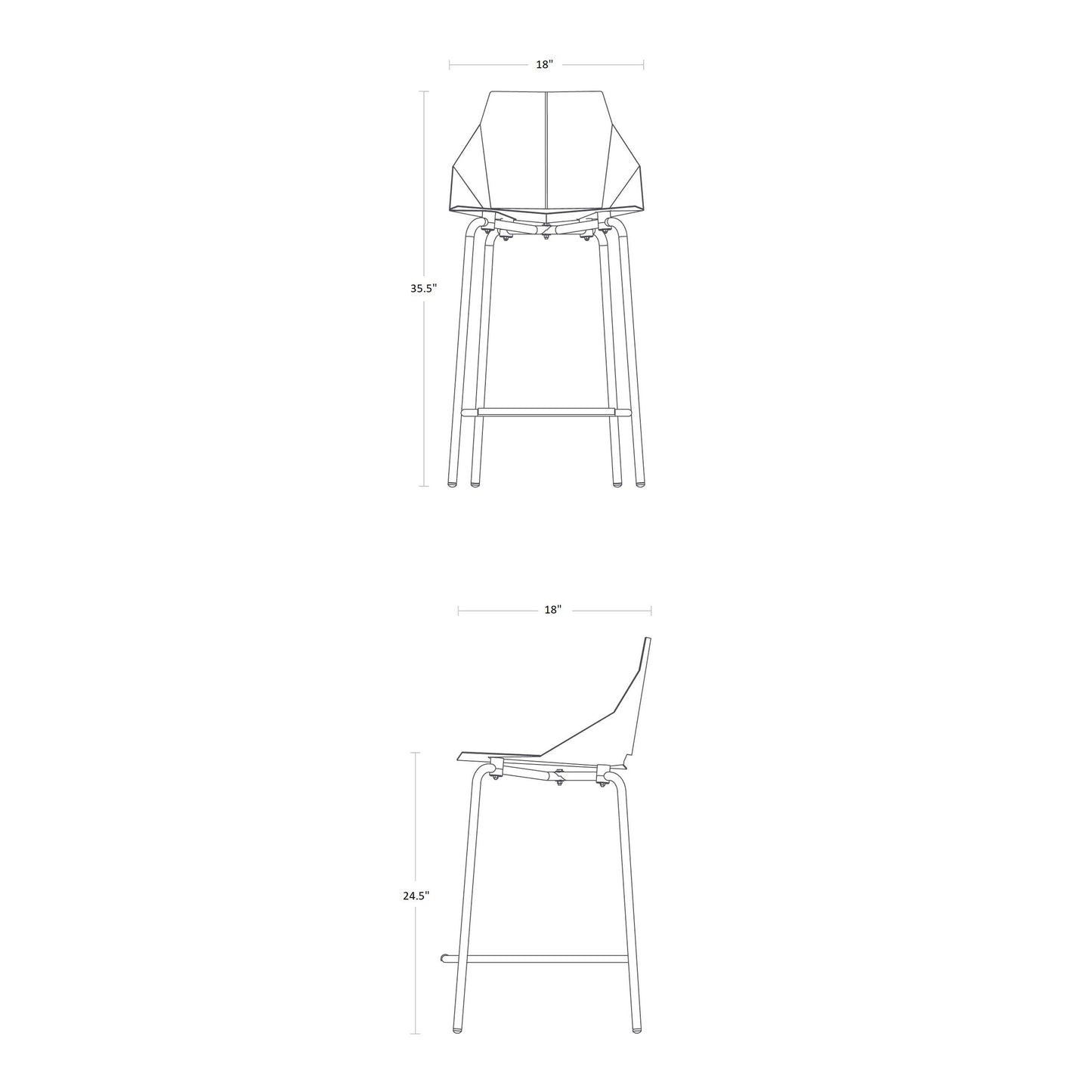 Black Real Good Counterstool OPEN BOX