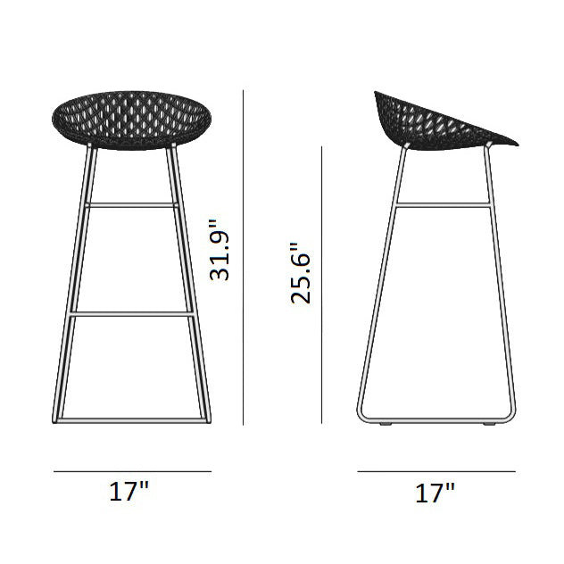 Crystal/Chrome Smatrik Stool OPEN BOX
