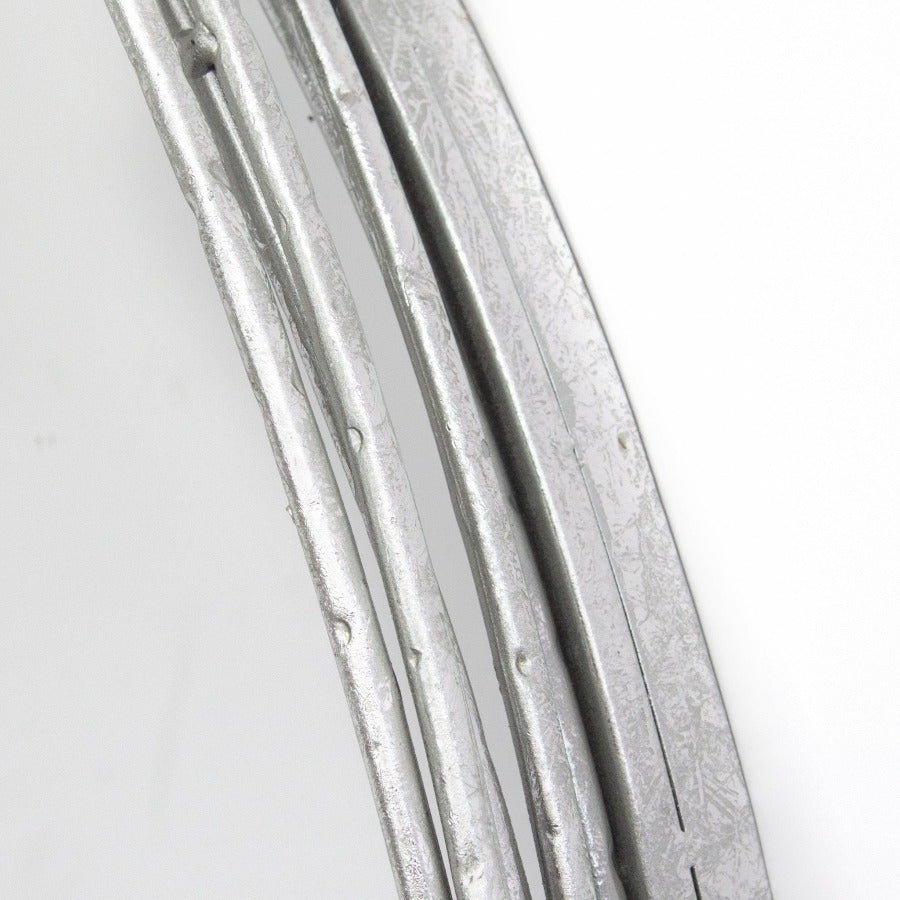 Silver Statement Metal Framed Wall Mirror - Novus Decor Wall Decor