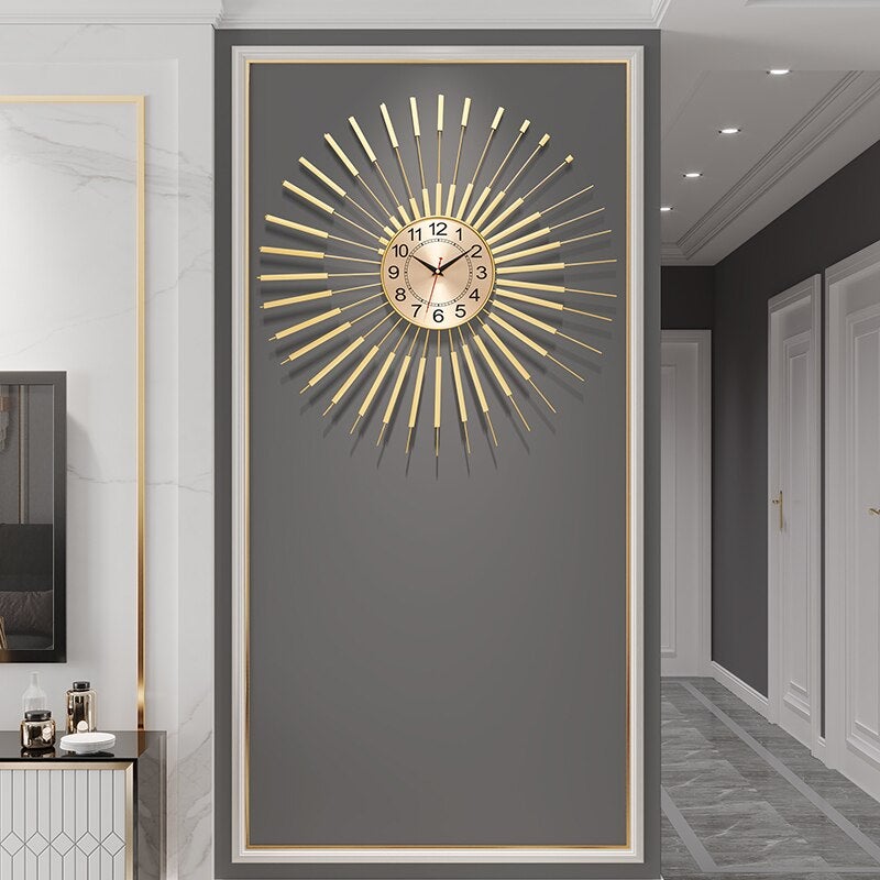 Colligo Gold Wall Clock - Novus Decor Wall Decor
