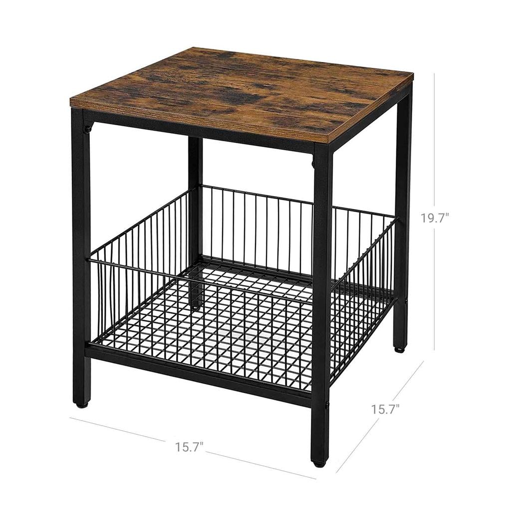 Wire Basket Side Table