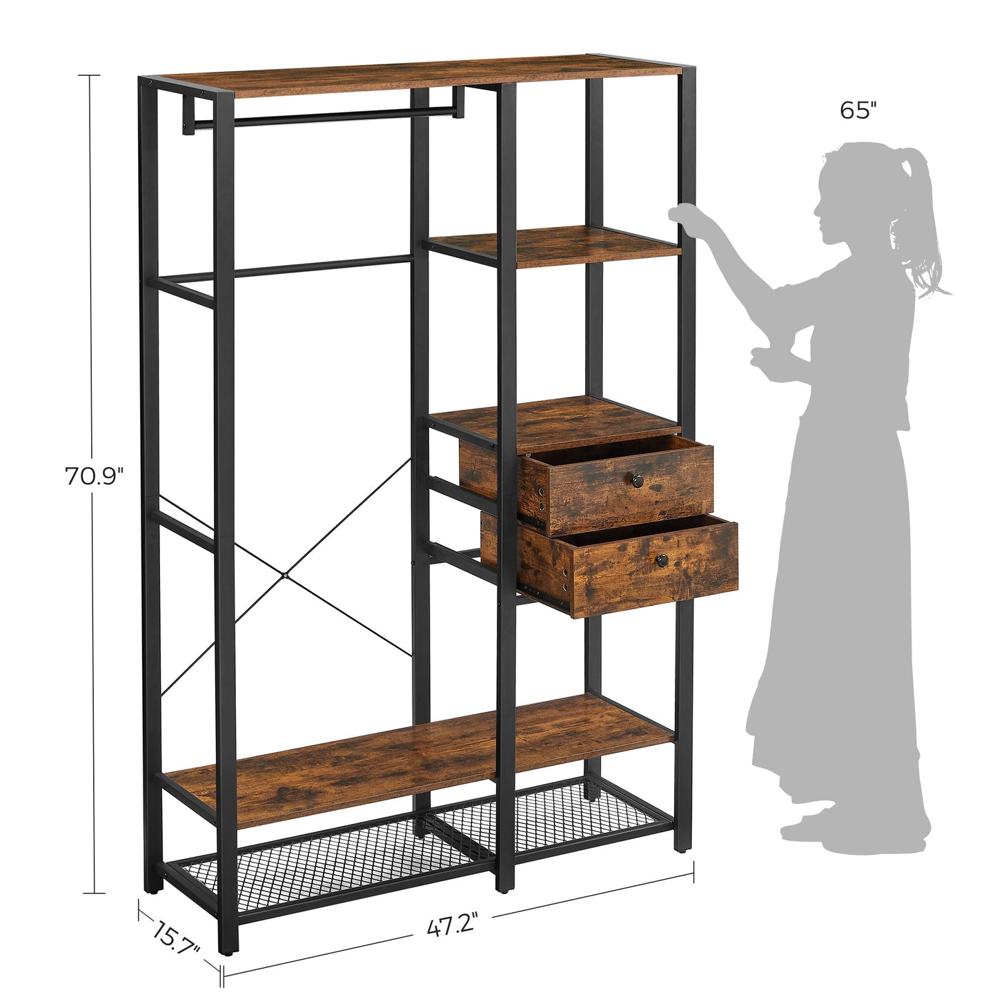 Free Standing Closet Organizer