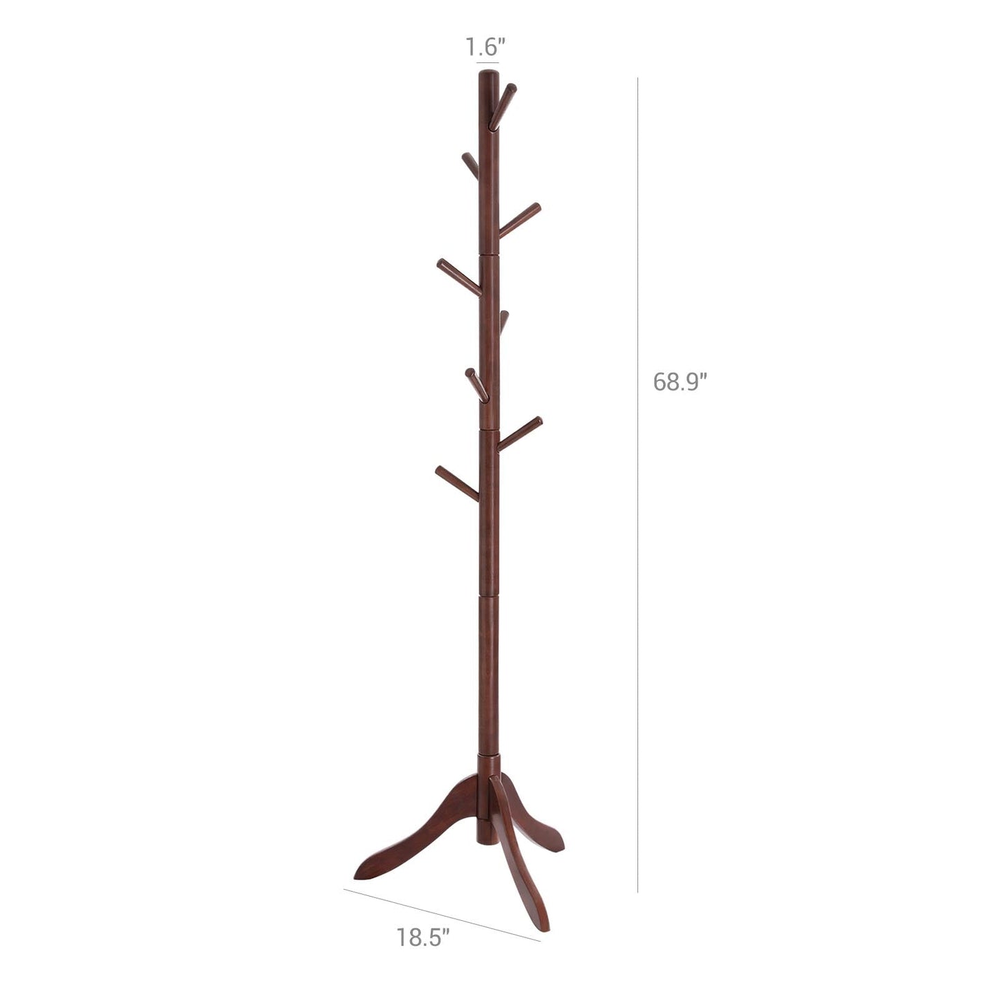 Rubberwood Base Coat Rack