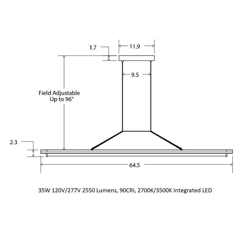 Penna LED Linear Pendant Light