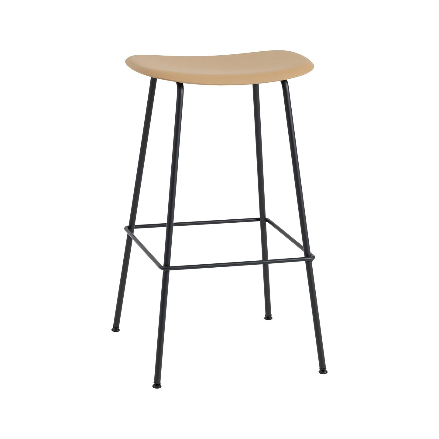 Fiber Backless Stool with Tube Base