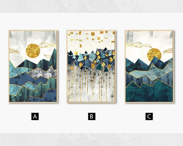 Golden Sun and Mountains | Canvas Print