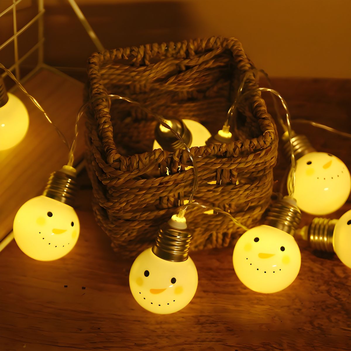 Christmas Element LED Festive Lamp Decorative Plastic Living Room String Light Set