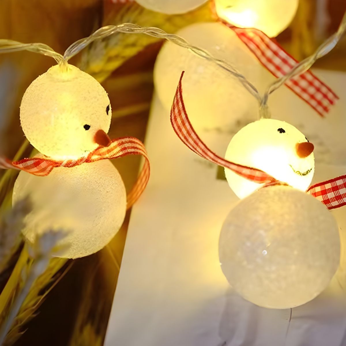Christmas Element LED Festive Lamp Decorative Plastic Living Room String Light Set