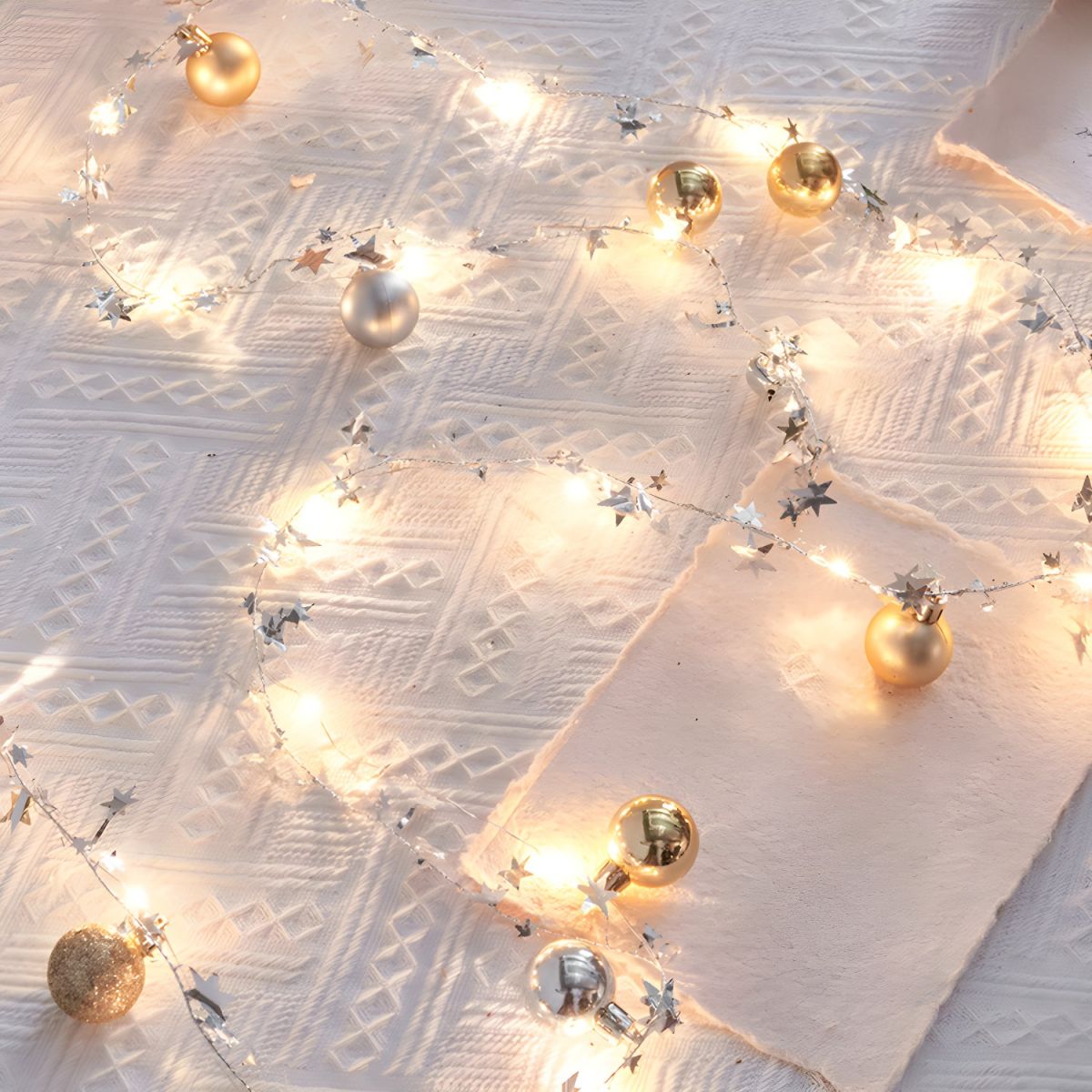 Modern Metal Rope Light LED Christmas Decorative Lights with Switch for Bedroom
