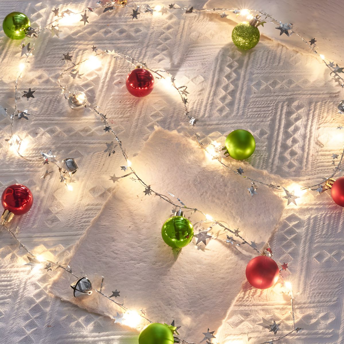 Modern Metal Rope Light LED Christmas Decorative Lights with Switch for Bedroom