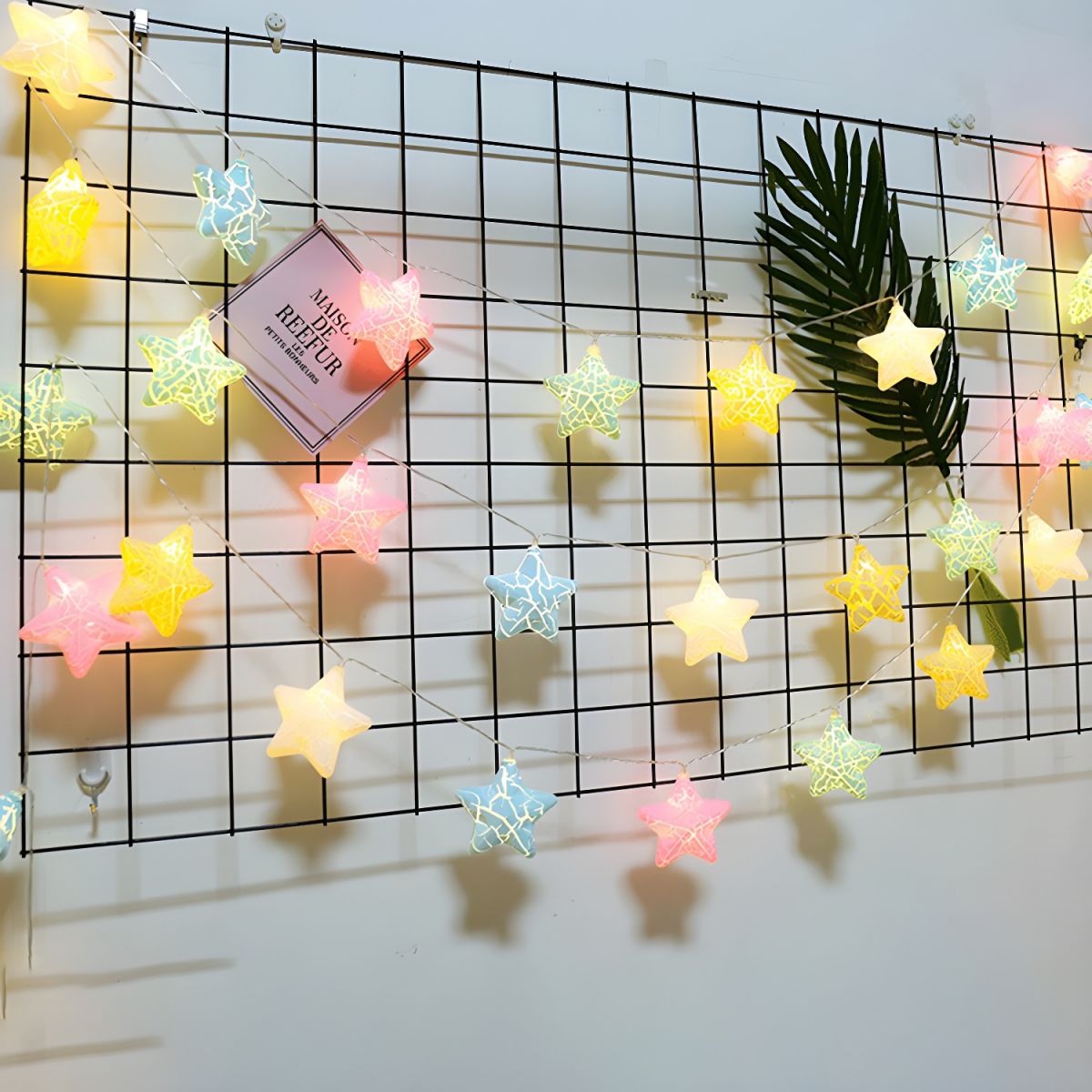 Nordic Crackled Star Shaped String Light Plastic Bedroom LED Light Strip