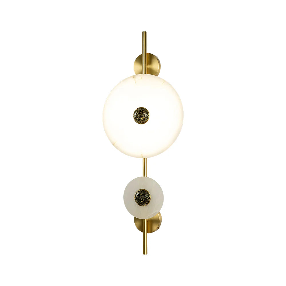 Alabaster Eclipse Round Wall Light