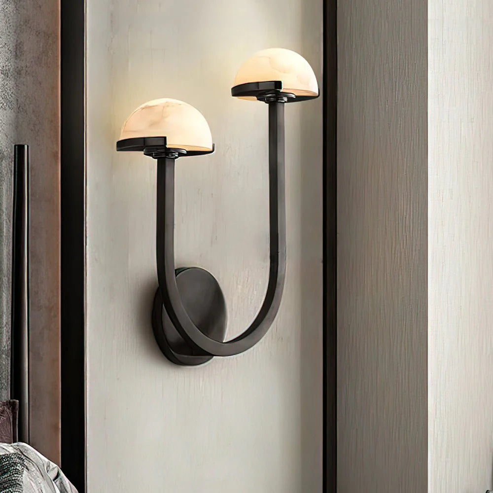 Alabaster Modern Mushroom Wall Lamp