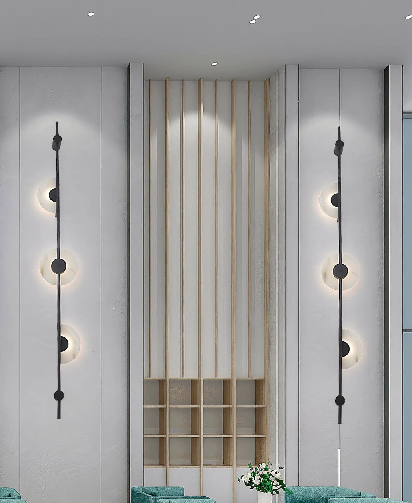Alabaster Vertical Wall Sconce