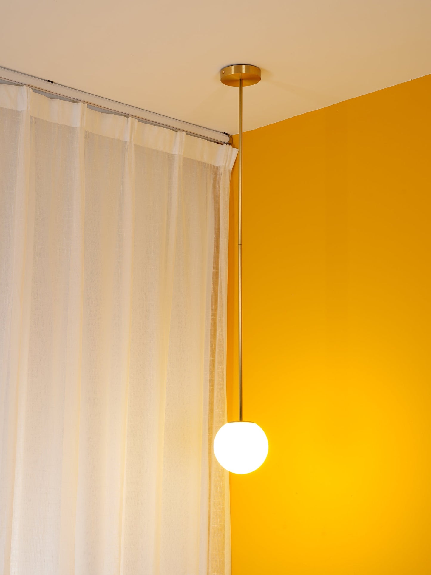 Brass Architectural Pendant Light