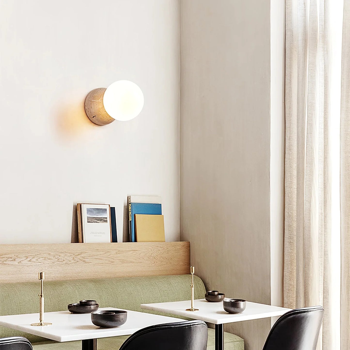 Celestial Travertine Tion Wall Lamp