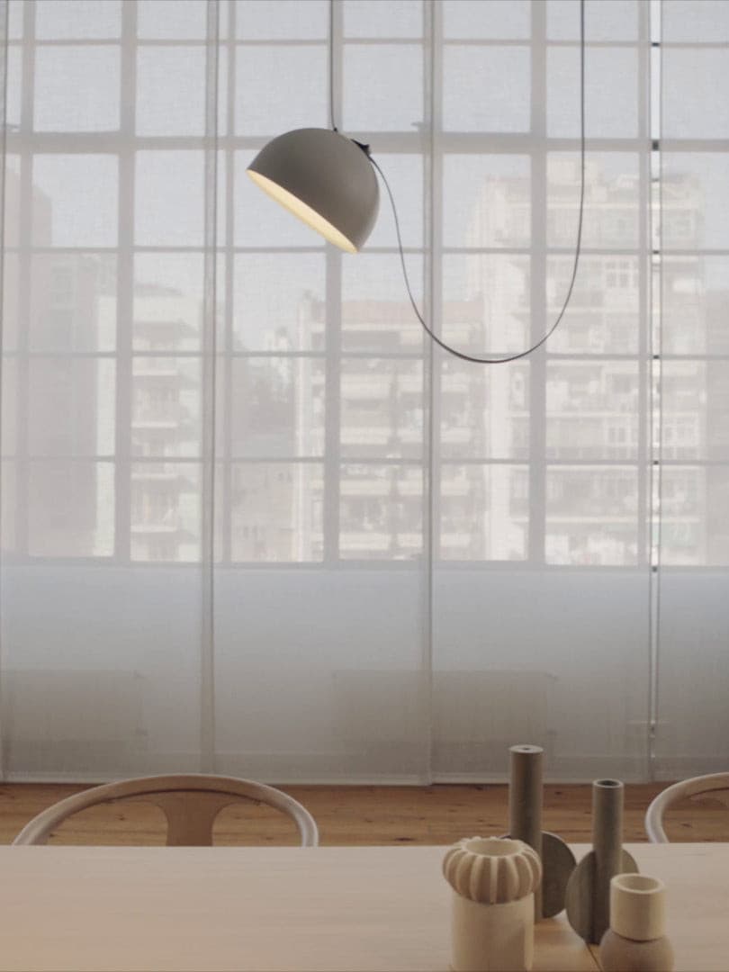 Light Rail Semispheres Canvas Pendant Lamp
