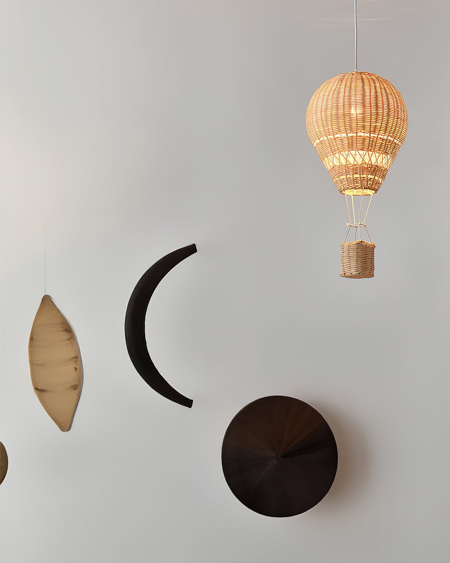 Hot Air Balloon Rattan Pendant Light