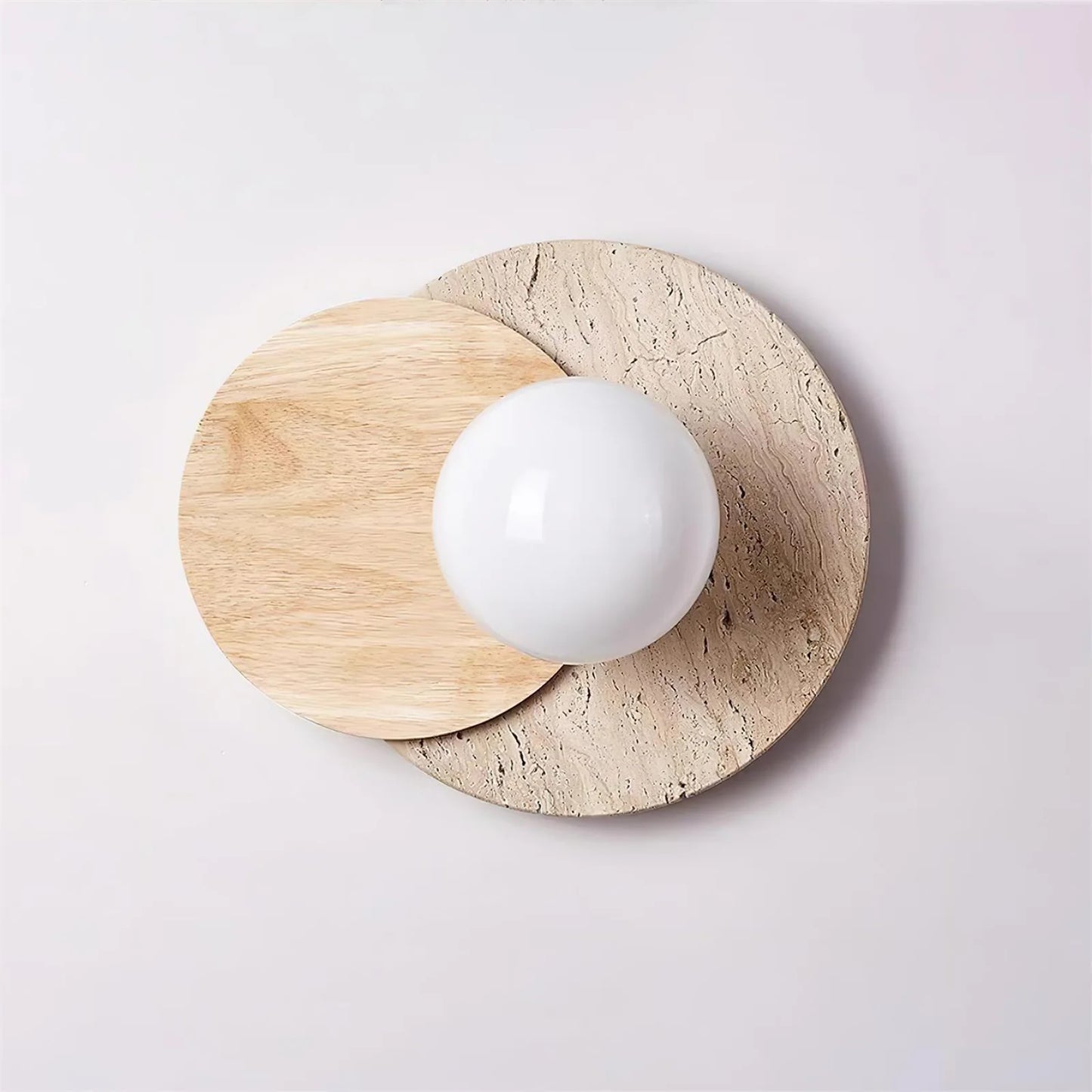 Lunar Eclipse Travertine Wall Lamp