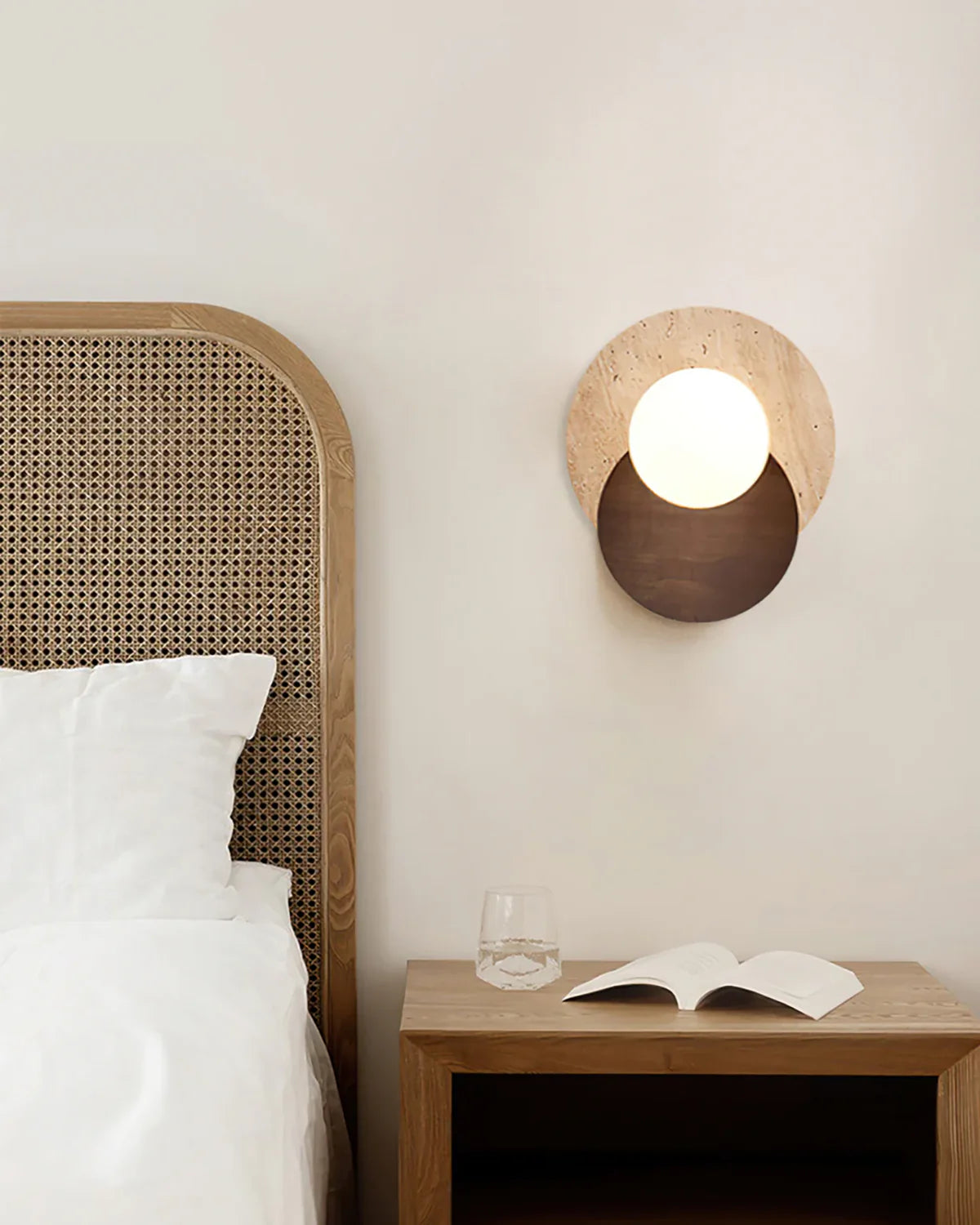 Lunar Eclipse Travertine Wall Lamp