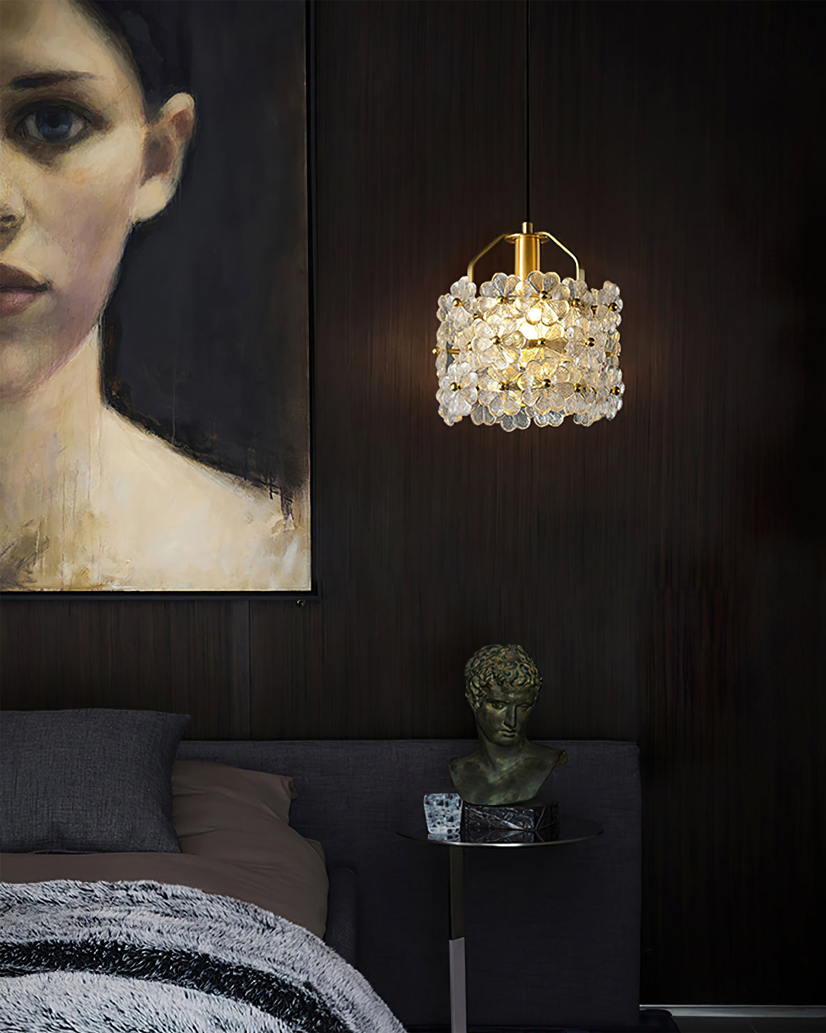 Petit Floral Glass Pendant Lamp