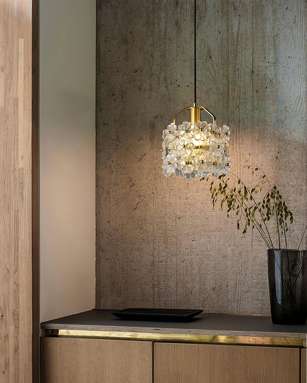 Petit Floral Glass Pendant Lamp