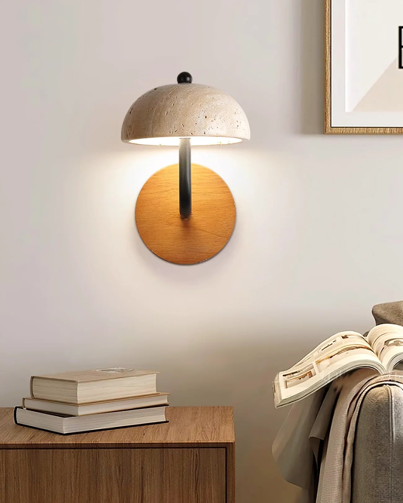 Reverse Travertine Wall Light