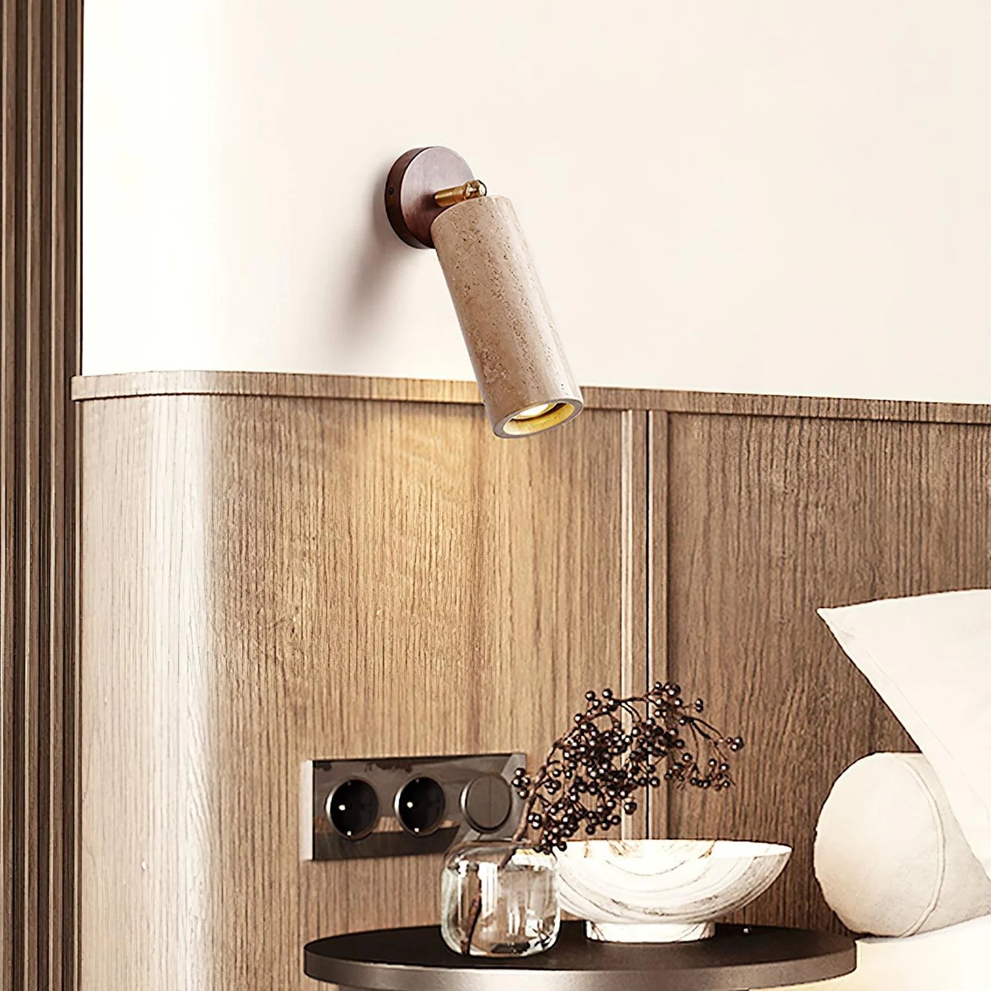 Travertine Mireille Wall Lamp
