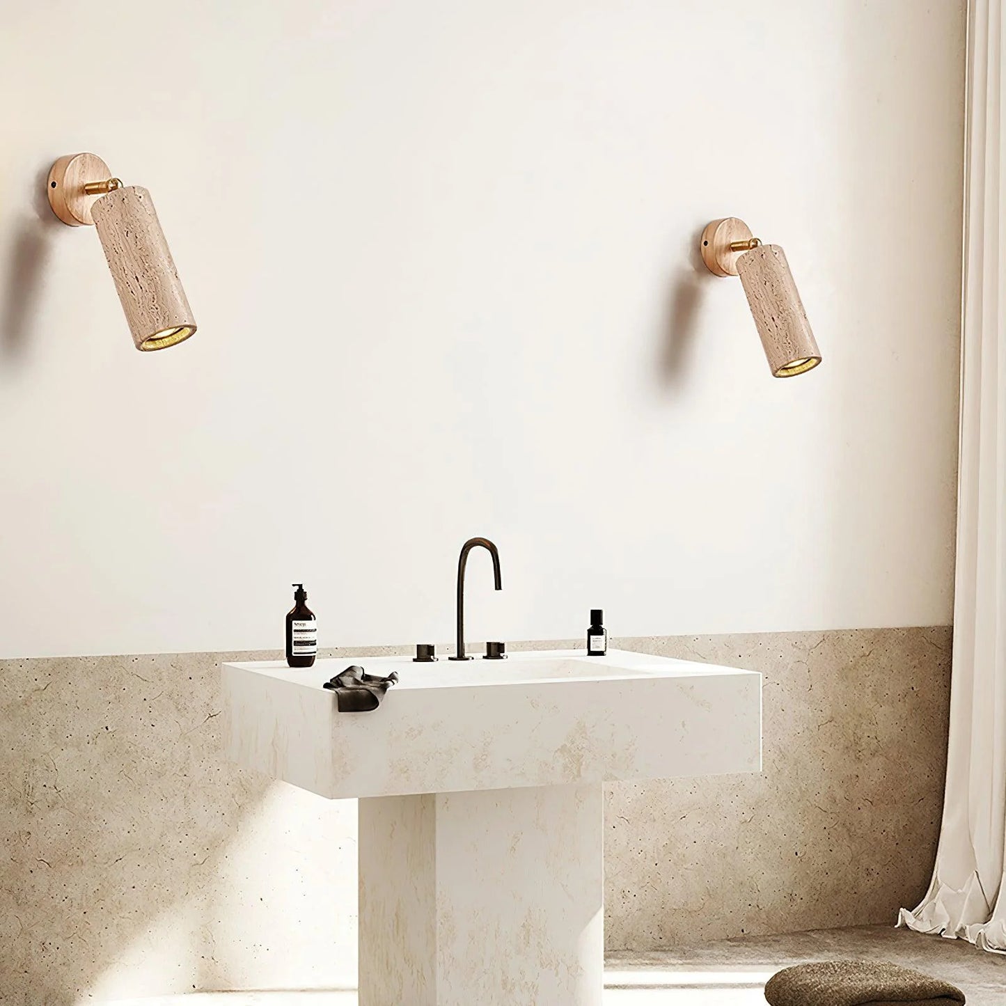 Travertine Mireille Wall Lamp