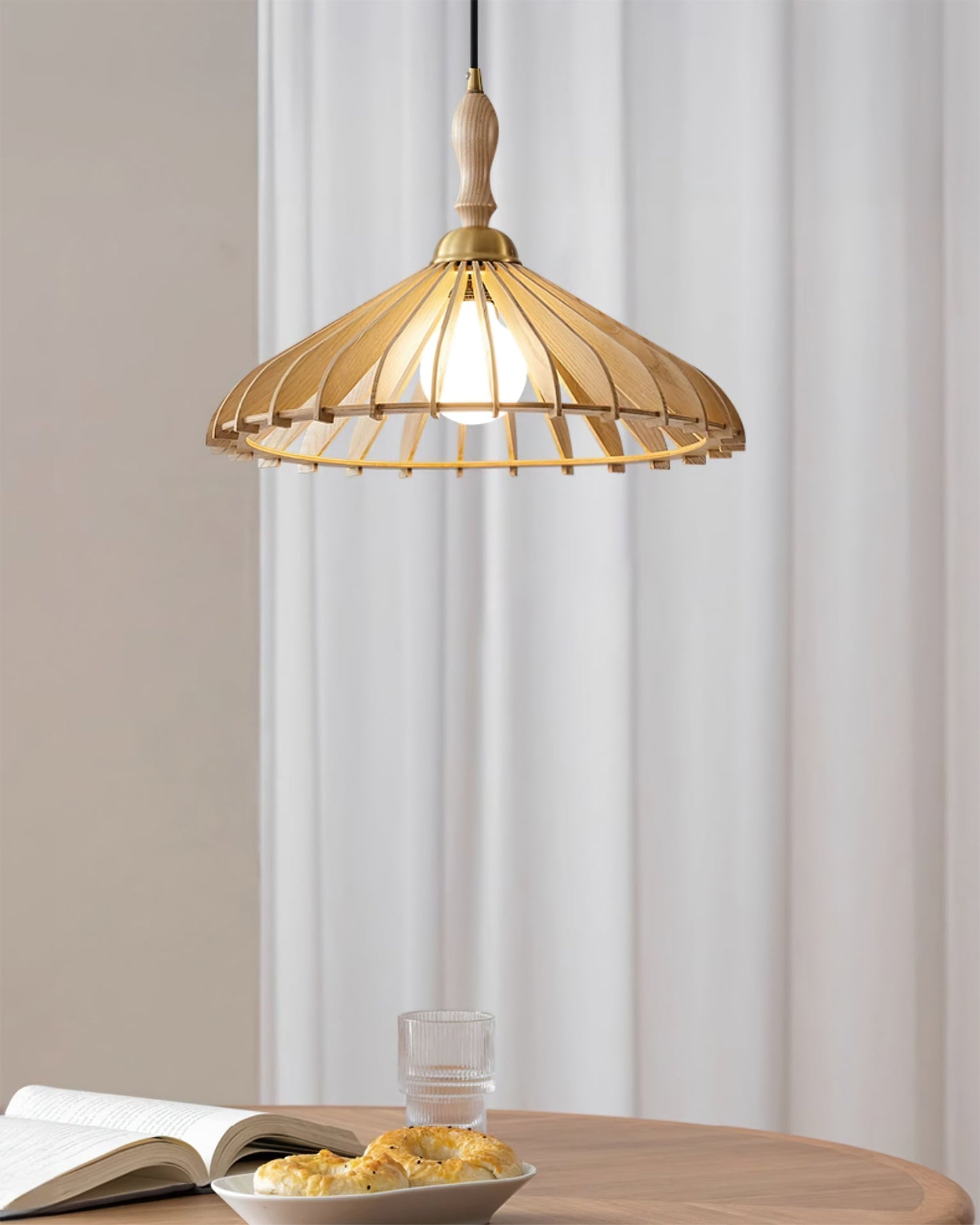 Umbrella Wood Pendant Lamp