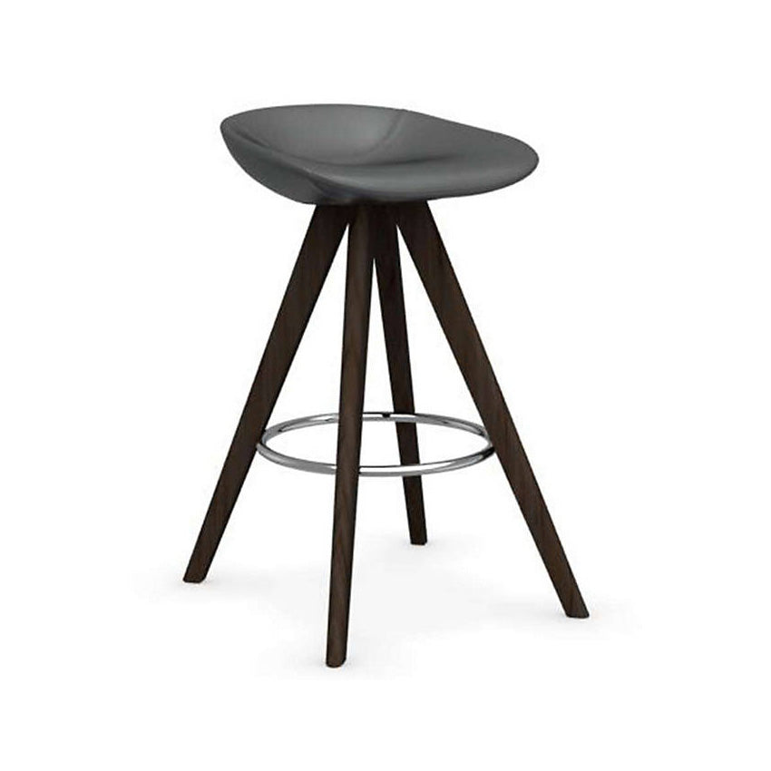 Palm Wood Upholstered Stool