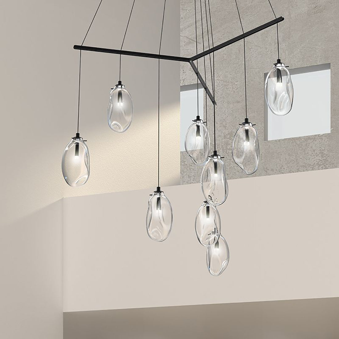 Liquid Three Light Multi Pendant Light