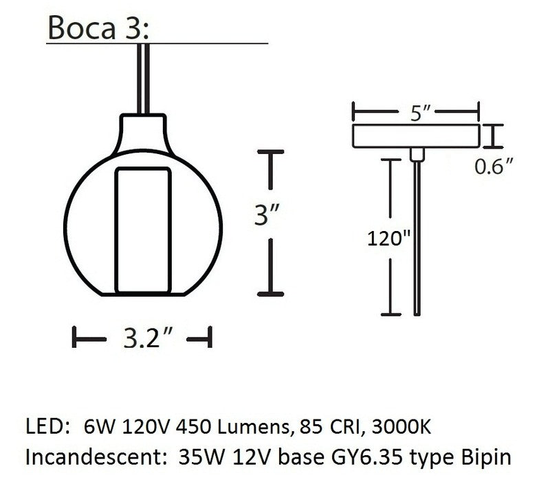 Boca Mini Pendant Light