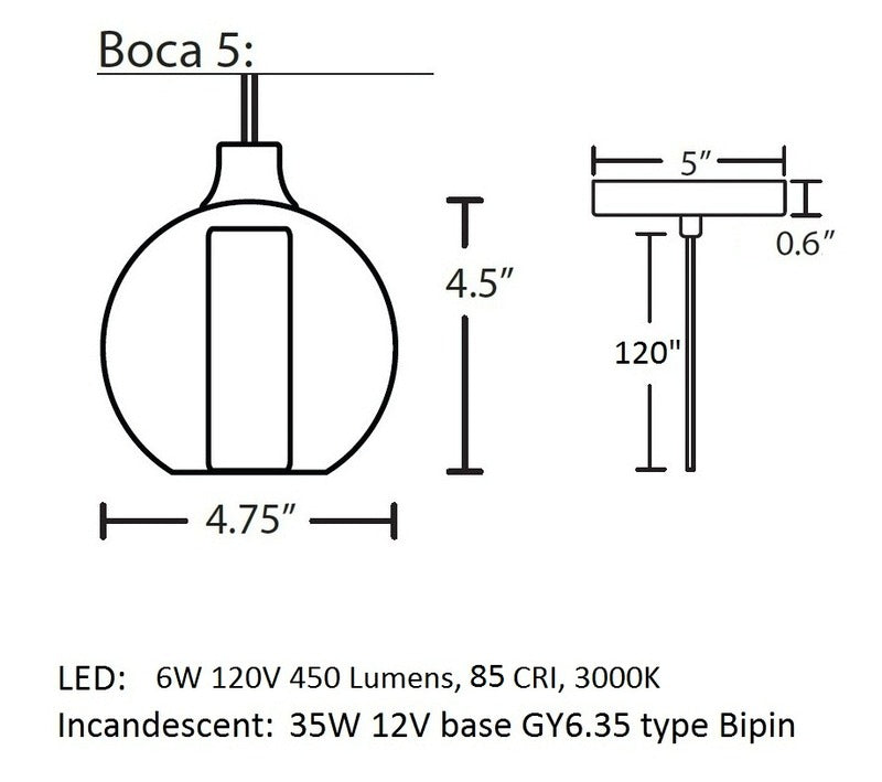 Boca Mini Pendant Light