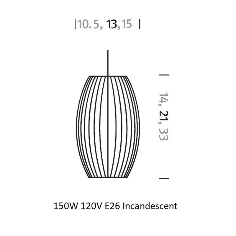 Nelson Cigar Bubble Pendant Light