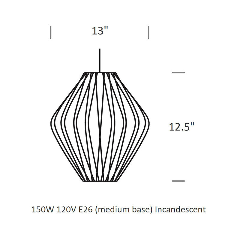 Neslon Pear Crisscross Pendant Light