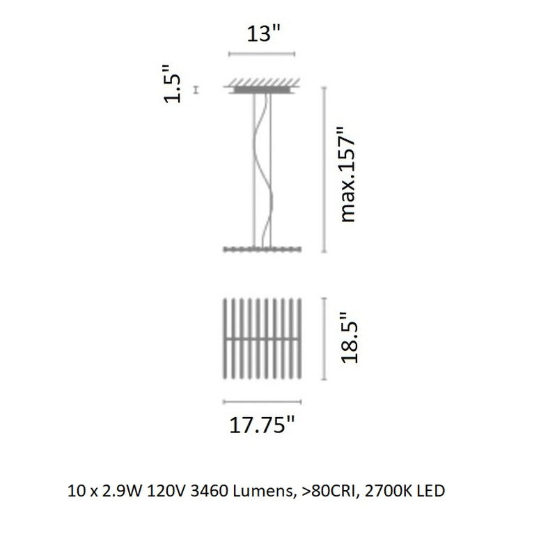 Rhythm Linear Pendant Light