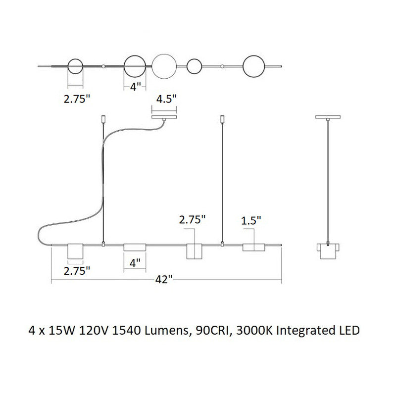 Counterpoint LED Linear Pendant Light