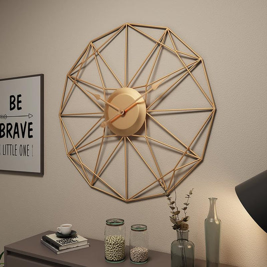 Gold Cobweb Clock