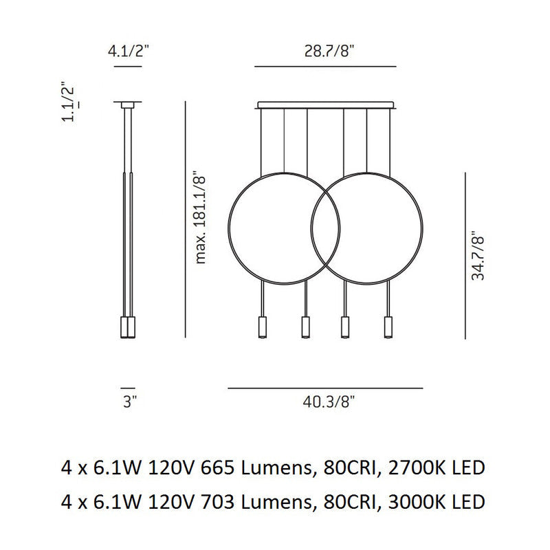 Revolta L73.2D Linear Pendant Light