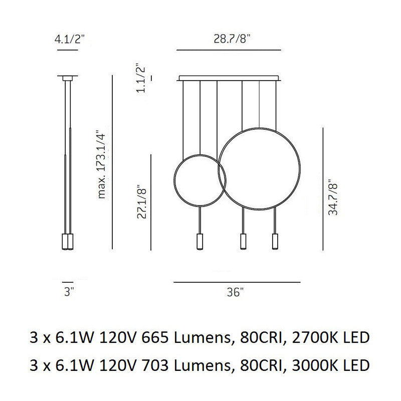 Revolta L73.1S1D Linear Pendant Light