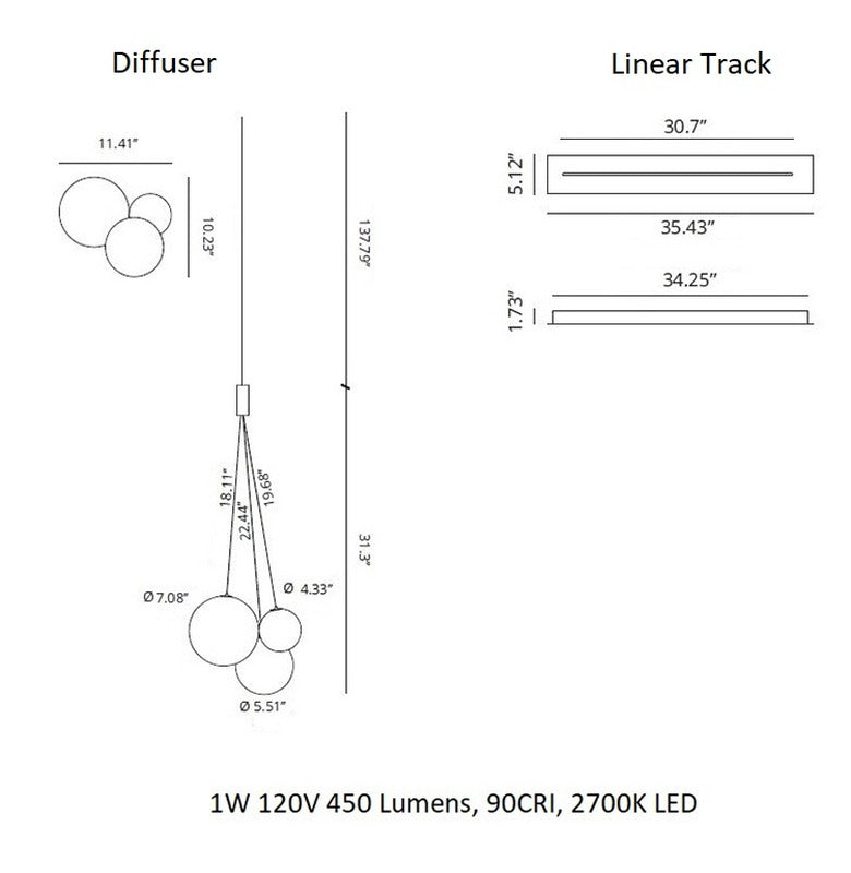 Random Linear Pendant Light