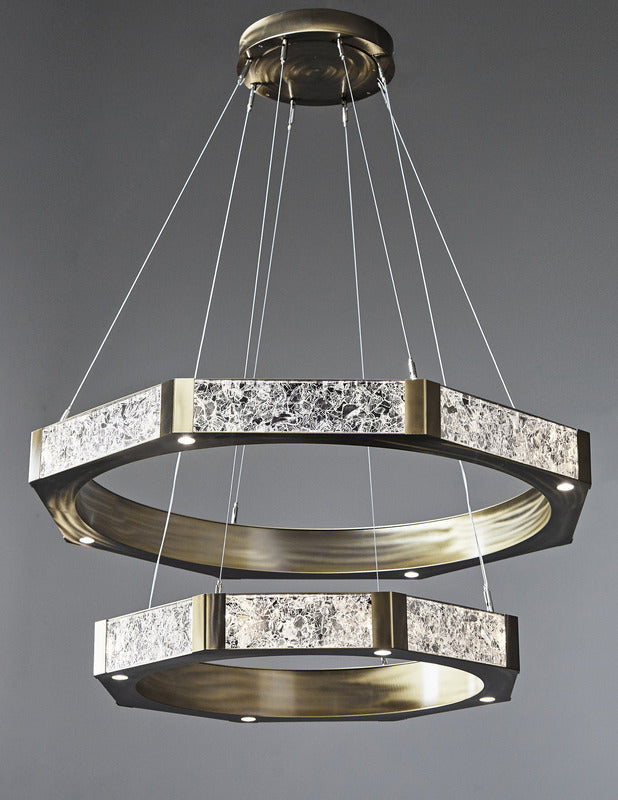 Glacier Double Tier Ring Chandelier