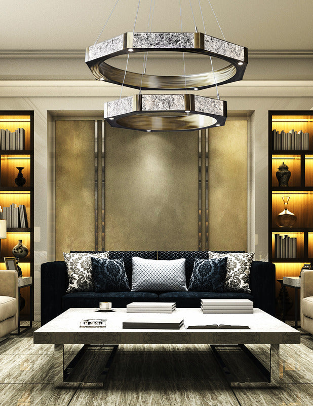 Glacier Double Tier Ring Chandelier