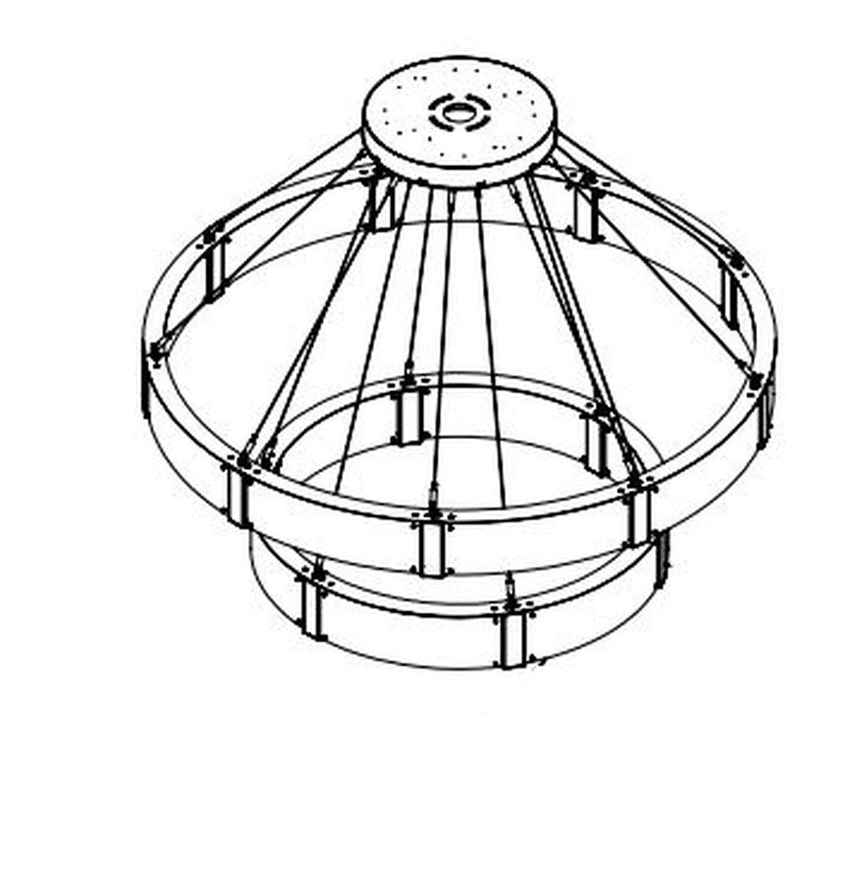 Parallel Ring Two Tier Chandelier