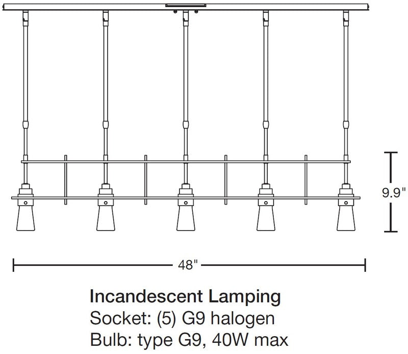 Erlenmeyer 5 Lights Pendant Light