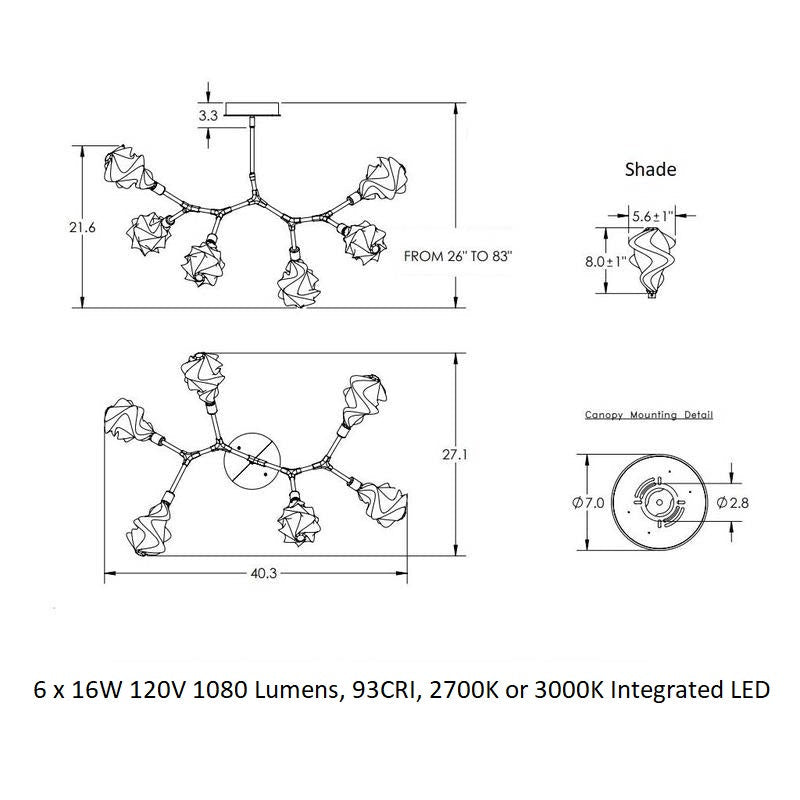 Blossom Modern Branch Chandelier