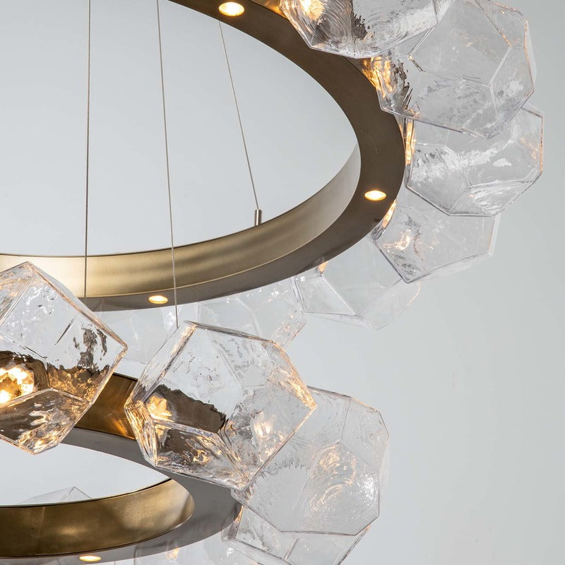 Gem Radial Two Tier Ring Chandelier