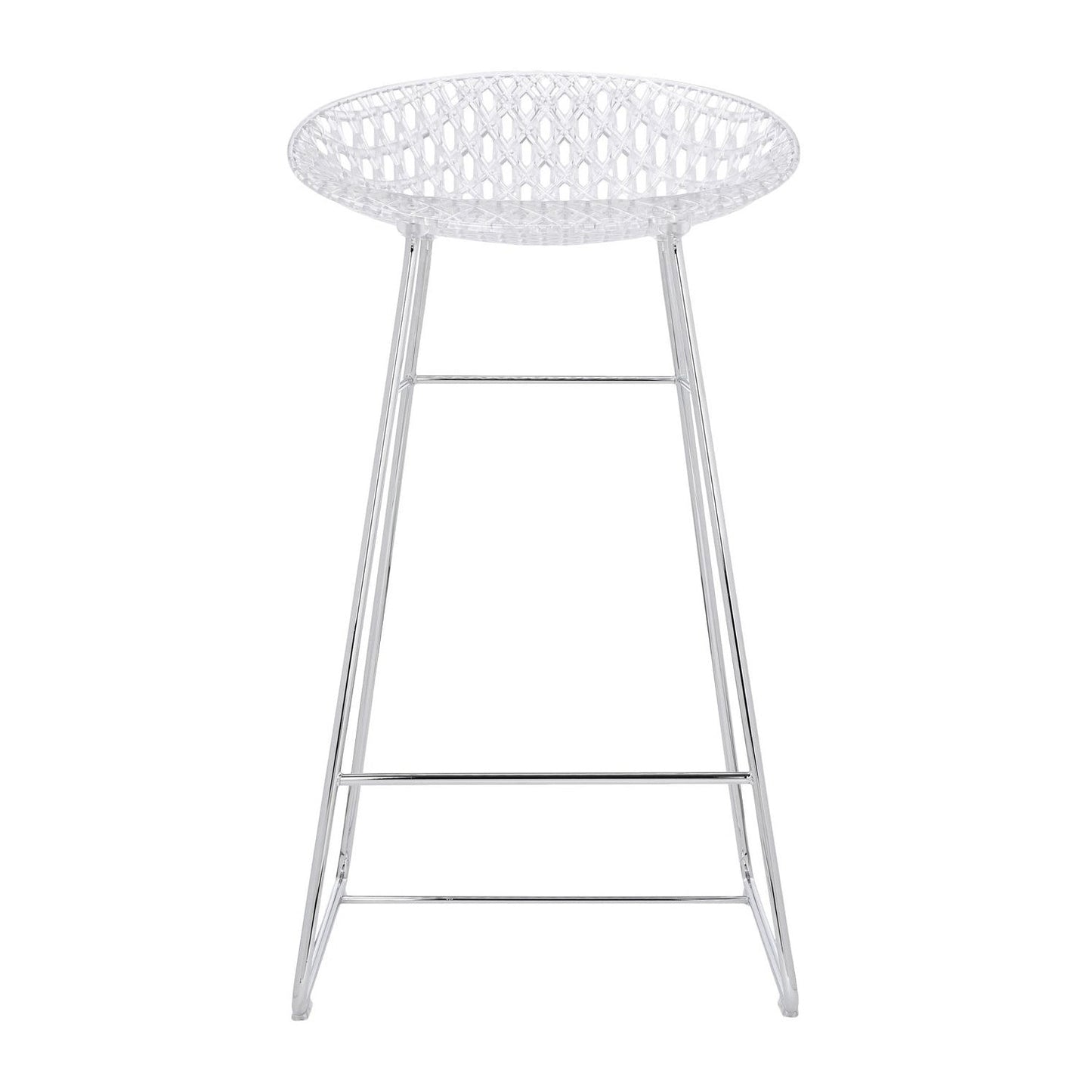 Crystal/Chrome Smatrik Stool OPEN BOX