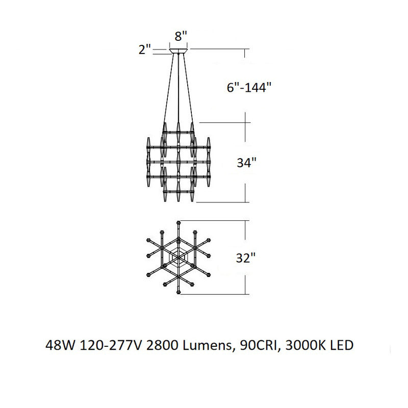Prism Multi Tier Chandelier